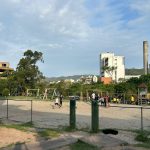 Campinho de areia: Espaço destinado para lazer e futebol dos alunos