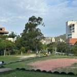 Campinho de areia: Espaço destinado para lazer e futebol dos alunos